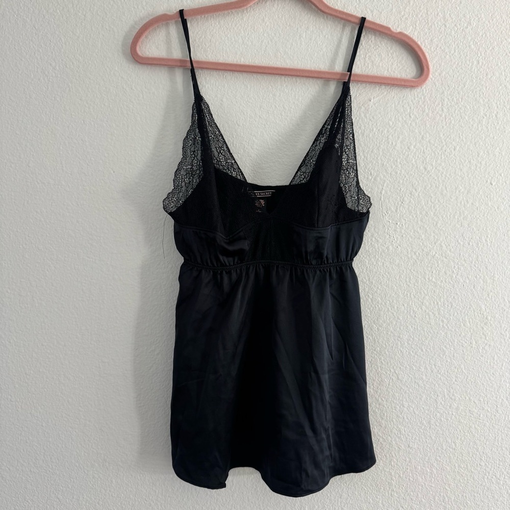 Victoria’s Secret Black Lace Sexy Open Sides Teddy Lingerie Top Size Medium
